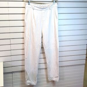 Peruvian Connection Avery White Knit Trousers Women's Size Large EUC